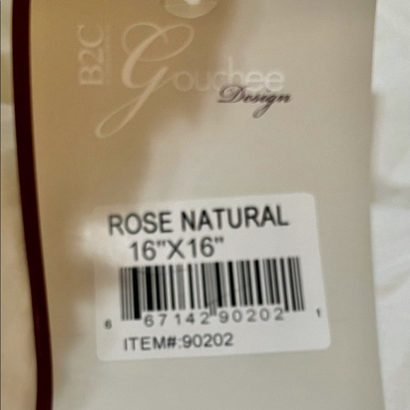 NWT Shabby Chic Rose 3D Satin Accent Cushion - Picture 3 of 3